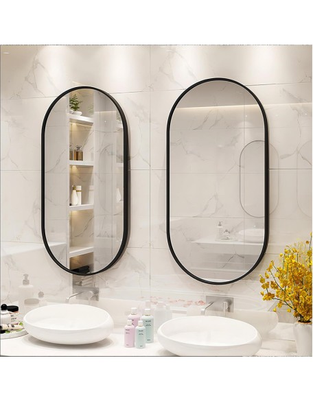 Scandinavian style bathroom mirror two round wall mounted bathroom wall mounted aluminium mirror