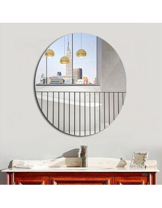Light Luxury Wall Mounted Mirror Bedroom Wardrobe Bathroom Bathroom Mirror Round Makeup Mirror