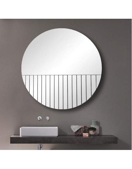 Light Luxury Wall Mounted Mirror Bedroom Wardrobe Bathroom Bathroom Mirror Round Makeup Mirror