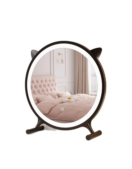 Makeup Mirror Round Dressing Mirror Bedroom Desktop Tabletop Iron Art Beauty Mirror Dressing Table Mirror