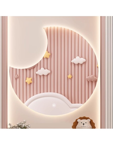 Wall-mounted smart light vanity mirror with lights girls bedroom desktop desktop Netflix girl heart dressing table mirror