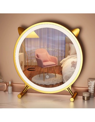 Desktop smart light vanity mirror home bedroom dressing table mirror desktop vanity mirror