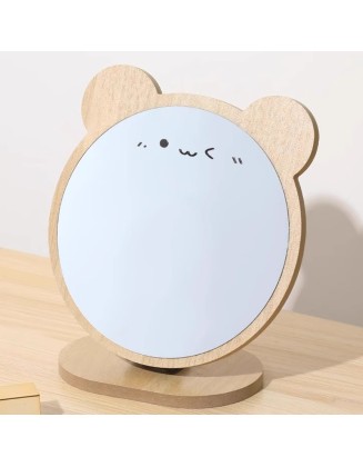 Mirror vanity mirror desktop tabletop wooden small mirror bedroom dressing table vanity mirror