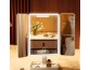 Mirror cosmetic mirror with lights desktop desktop standable folding household magnifying combing beauty mirror