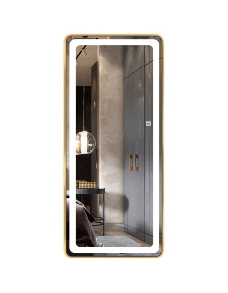 HD anti-fog silver mirror hanging smart touch screen LED light full body mirror fitting mirror