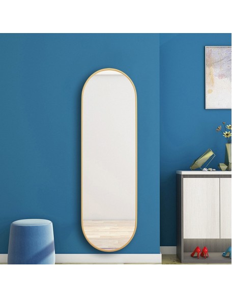Home wall-mounted full-body mirror floor mirror light luxury large size mirror bedroom fitting mirror