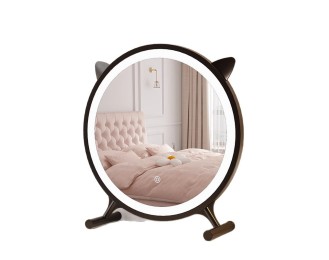 LED light vanity mirror desktop desktop dressing table mirror girls dormitory bedroom fill light rechargeable bear mirror