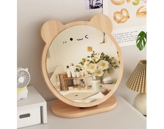 Mirror vanity mirror desktop tabletop wooden small mirror bedroom dressing table vanity mirror
