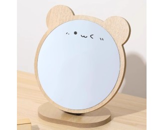 Mirror vanity mirror desktop tabletop wooden small mirror bedroom dressing table vanity mirror