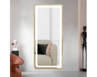 HD anti-fog silver mirror hanging smart touch screen LED light full body mirror fitting mirror