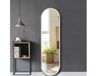 Home wall-mounted full-body mirror floor mirror light luxury large size mirror bedroom fitting mirror